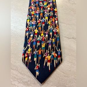 Alynn 100% Silk Runner High Running Sports "Marathon" Made in USA Necktie Tie
